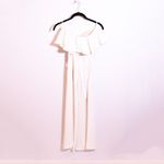 Babaton Aritzia Altamiro Strapless Ruffle Straight Leg Ankle Crop Jumpsuit Ivory Photo 3