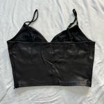 Lola Grace Black Faux Leather Top Photo 1