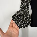 Anthropologie Woven Ruffle Sleeve Sweater Size Medium Photo 8