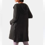 Athleta  Black Hooded Sweater Ribbed Cardigan Casual Loungewear XS Photo 1