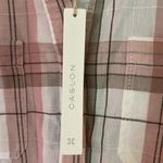 Caslon  plaid button down collared shirt size M Photo 2