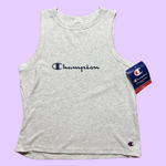 Champion y2k style gray cream sleep workout tank top π₯ Photo 0