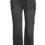 Good American GOOD AMERICAN Good Boy Frayed Outseam Straight Leg Jeans Photo 3