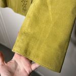 J. Jill Cottagecore 100% Suede Boho Cutout Floral Jacket Yellow Size L Photo 11