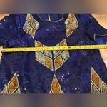 Vintage night vogue cocktail blouse silk size medium Blue Photo 1