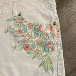 LC Lauren Conrad ‎ Women's Floral Accent White 4-Pocket  Shorts, Sz. 14 Photo 1