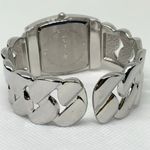 Gossip  women silver tone cuff bracelet bangle watch 32mm quartz 6.5” running Photo 3