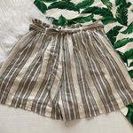 American Eagle AEO Striped High Rise Paper Bag Shorts A056 Photo 1