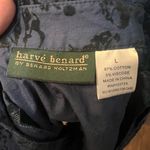 Harvé Benard Harve Benard Button Up Shirt Navy Blue Black Velvet Cotton Womens Size Large Photo 7