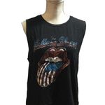 The Rolling Stones  American Flag Logo Graphic Cropped Tank Top Photo 1