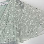 Mac Duggal  93784 Embellished V-Neck Column Ethereal Fairy Gown in Mint, Size 4 Photo 8