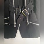 Veronica Beard  Jordan Collarless Moto Dickey Jacket Black Size 4 Coat Photo 6