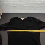 Peck & Peck  Black Cashmere V-Neck Long Sleeve Casual Pullover Sweater Size Small Photo 10