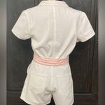SheIn shortsleeved White Jean Romper - size small Photo 3