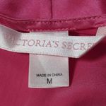 Victoria's Secret Y2K Hot Pink 100% Silk Slip Mini Dress Lingerie Chemise Slit M Photo 2