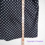 Vintage black and white‎ polka dot cap sleeve diamond neckline dress, size XXS Photo 4