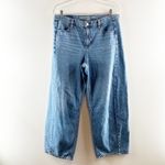 American Eagle  Dreamy Drape Strigid Barrel Jeans Blue 10 Long Photo 2