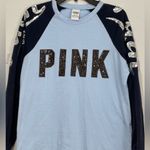 PINK - Victoria's Secret  Soft Blue Tee Photo 3
