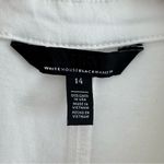 White House | Black Market WHBM Denim Halter Sheath Dress in White Size 14 Photo 9