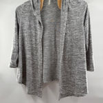 Forgotten Grace  Hooded Cardigan Open Front Lightweight Comfy Heather Gray 1X‎ Photo 0