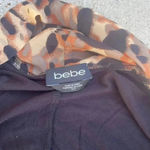 Bebe Vintage Y2K womens Small open front cheetah animal print bodysuit glam Photo 1