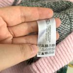 ZARA NWOT  Plaid Knit Vest with Pearl Buttons in Pink / Green Women's M Photo 15