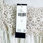 Anthropologie NWT  Love Sam Boho Cotton Lace Peplum Full Sleeve Top Ecru Size S Photo 11