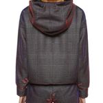 Koral | NWOT | Small | Mantra Impression Holographic Shiny Pink Plaid Hoodie Photo 3