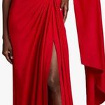 Tadashi Shoji NWOT Ember One-Shoulder Draped Gown lava red Sz 12 Photo 0