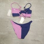 l*space πL*π Color Block Bikini (Ringo Top + Nancy Lee Bitsy Bottom) Small S NWT Photo 11