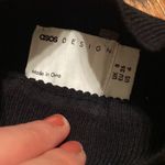 ASOS  Design Black Knit Scalloped Crop Mock neck Long Sleeve Sweater Photo 2