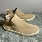 Rothy's The Chelsea Camel Pull On Ankle Boots Beige Knit Slip Photo 3