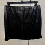 Kenneth Cole Black Leather Pencil Skirt Size 2 Photo 0