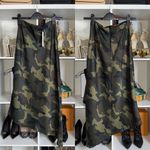 Alice + Olivia  Maeve Silk Camo Asymmetric Midi Slip Skirt Photo 3