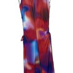 Rebecca Vallance Del Prado Multicolor Midi Dress sz S Red Photo 2