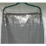 Susana Monaco Pencil Skirt Wool Blend Gray Embellished Sequins Size 8 Lined Photo 5