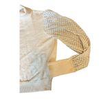Charmed Hearts  cream turtleneck with sheer sleeves Photo 2