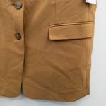 DKNY women's sleeveless notched lapel blazer vest in tan camel longline 14 NWT Photo 2