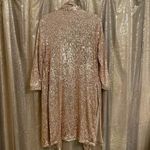 BB Dakota Anthropologie Sparkly Sequin Rose Gold Open Cardigan Duster XSP Photo 1