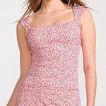 Lands’ End Women’s Square Neck Underwire Tankini Top Size 6 D NWT Red Photo 0