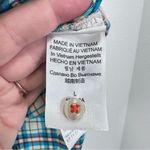 Marmot  Blue Green Flannel Button Up Camping‎ Hiking Outdoors Women's Size Large Photo 5