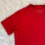 Everlane Dress The Weekend Tee Pocket Crewneck Short Sleeve Red XXS Photo 7