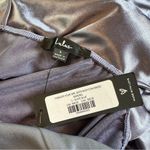 Lulus Forever Your Girl Slate Blue Satin Bodycon Dress NEW Size L Photo 5