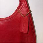 Coach  1998 Ergo Vintage Zipper Small Hobo One Shoulder Purse Bag Red Leather EUC Photo 6