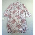 Laura Ashley Nightgown Robe Women M/L White Red Toile Cottage Coquette Housecoat Photo 1