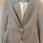 H&M Women's Gray Plaid Blazer Photo 2