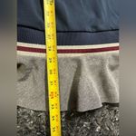 ZARA W&B Collection Navy & Grey Drop Waist Ruffle Hem Dress Size Large L Photo 5