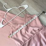 BHLDN  Freya Dress drape slit maxi womens Pink (size 6) formal wedding bridesmaid Photo 2