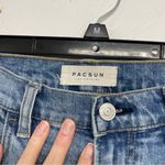 PacSun  Vintage Icon High Rose Light Wash Black Pinstripe Jeans Womens 28 Blue Photo 4
