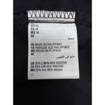 ON 34th Linen Blend Black Puff Sleeve Peasant Top M Open Back Size 8 Photo 3